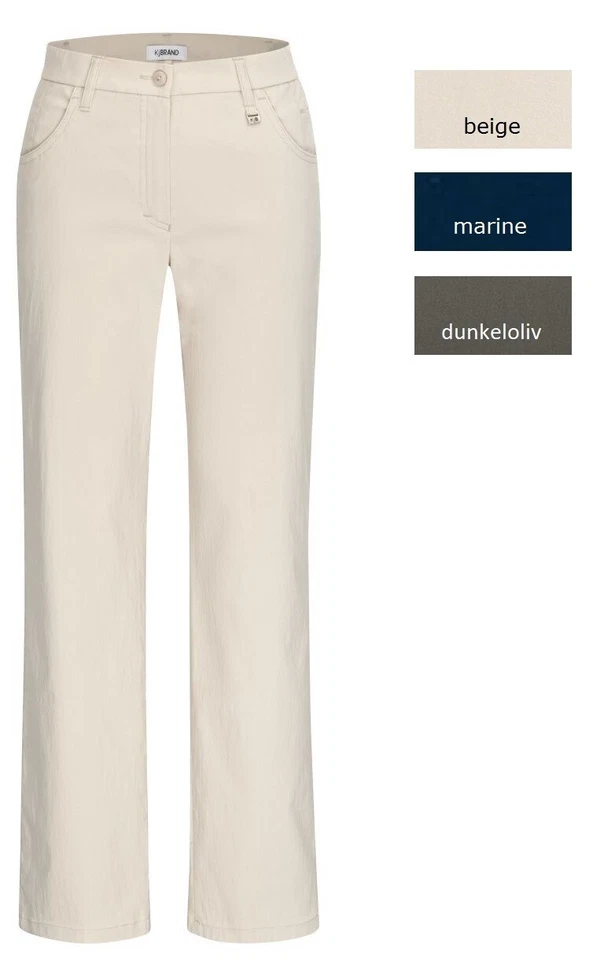 KjBRAND Betty Bengaline Hose - Zipp + Knopf, Taschen, gerades Bein, Viskosemix - Bild 1 von 1