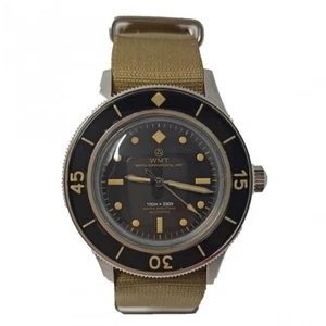 Walter Mitt Sea Wolf Sahara Acciao Automatico Tessuto Militare Orologio Uomo - Foto 1 di 6