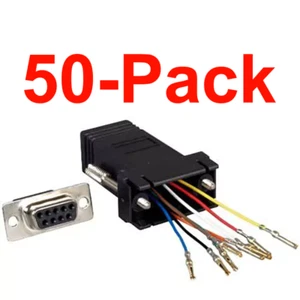 Adaptador modular 50-PAck RJ45F a DB9F RJ45 a DB9 hembra - Imagen 1 de 4
