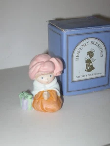 Vintage 1986 Avon Himmlischer Segen Krippe Weiser Mann Melchior mit Box - Bild 1 von 5