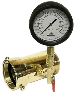 NNI 2-12" NST In line Hydrant Flow Pitot Test 100 PSI 1680 GPM Dual read Gauge - Picture 1 of 8