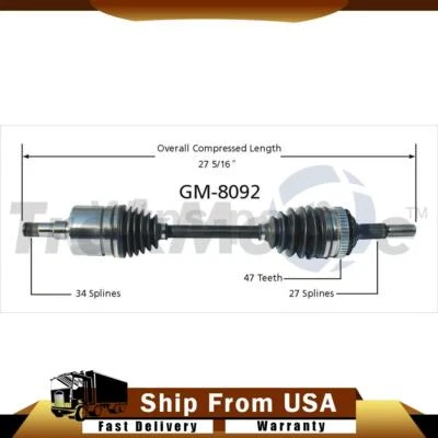 Передние правые шарниры вариатора в сборе для Buick Electra 3,8 л полный привод 1985-1990 - Изображение 1 из 4