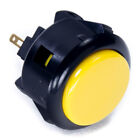 Sanwa OBSF-30mm Snap-in Button-Black Rim w/ Yellow Plunger-OEM