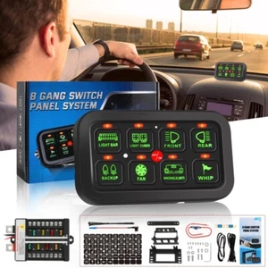 Auxbeam 8 Gang LED Light Bar Switch Panel Circuit Relay System Box for Truck Car - Picture 1 of 12
