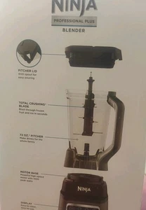 Ninja Professional Blender, 1400W, Smoothies/Drinks/Ice Cream, 72oz, Dark Grey - Picture 1 of 3