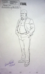 X-Men The Animated Series 1994 Produktion SIGNIERT LARRY HOUSTON Model Cel Kopie - Bild 1 von 2
