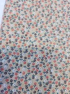 Concord Fabrics Petite Ditsy Tiny Floral Sewing Fabric Vtg 44"w X 2yds Beige - Picture 1 of 19