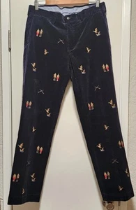 Pantalones Polo Ralph Lauren Pato Caza Bordados Azul Marino Pana Para Hombre 34x30 - Imagen 1 de 18
