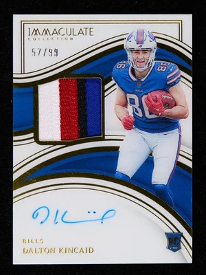 Dalton Kincaid 2023 Panini Immaculate Collection Football RC Auto Patch 57/99 - Image 1 of 2
