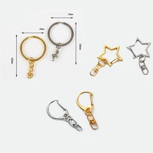 Playful Star Power Metal Keychain with Small DC Ring for Enhancing Accessories - Picture 1 of 24