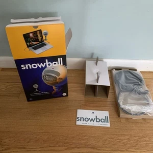 Snowball Blue USB Mikrofon Heimstudio strukturiert weiß mit Pop Filter Open Box - Bild 1 von 9
