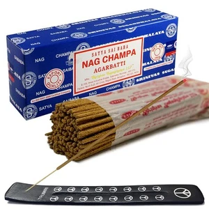 Incense Stick Holder Bundle with Satya Sai Baba Nagchampa 250g Bulk Incense S... - Picture 1 of 7