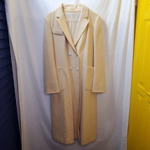 1960 Rare Simon Howard London Womens Double Breasted Cream Wool Vintage Overcoat - Picture 1 of 14