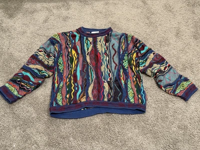 Vintage 90s Original Coogi Men's XL Sweater RARE Multi Color Cosby/Biggie Style - Image 1 of 2
