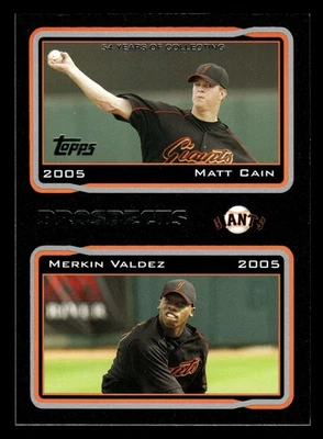 Matt Cain San Francisco Giants Rookie 2005 Topps Black #690 SN /54 - Image 1 of 2
