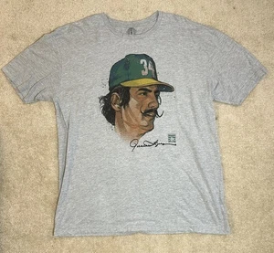 Vintage Rollie Fingers Oakland Athletics #34 Hall Of Fame Short Sleeve T Shirt - Picture 1 of 4