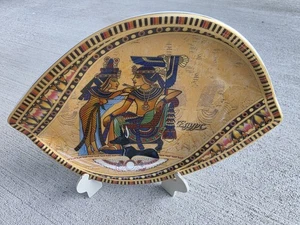 🏺 Plato decorativo de porcelana egipcia - Fathi Mahmoud, hecho en Egipto - Imagen 1 de 7