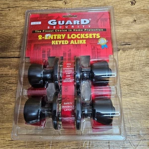 Guardia Sicurezza 2 Ingressi Serratura Chiave Uguale NUOVA Porta Standard Nero Bronzo  - Foto 1 di 7