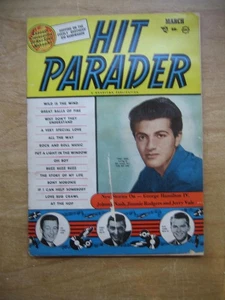 "Hit Parader" March 1958 rock music magazine (Tommy Sands, cover) - Imagen 1 de 1