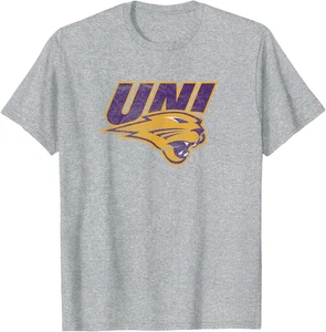 University of Northern Iowa Panthers Distressed Primary T-Shirt - Picture 1 of 2