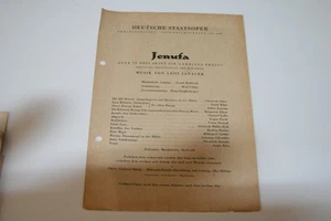 Jenufa 1949, Programm mit Keilberth, Witte, Klose, Goltz - Bild 1 von 1