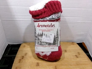 Aerosoles Slipper Socks Tall Red White Faux Sherpa Nordic NWT - Picture 1 of 5