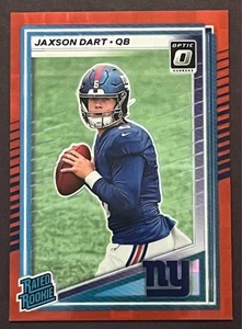 2025 Jaxson Dart Donruss Optic Preview Red Pandora SP Rated Rookie Giants SP - Picture 1 of 3
