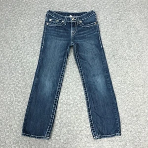 Pantalones de mezclilla True Religion para niñas talla 8 azul grande T punto recto en contraste - Imagen 1 de 16