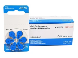 Customizable Premium Size 675 Hearing Aid Batteries 1.45V (300 Pack) - Picture 1 of 2
