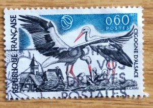 1973 France Used/cancelled Stamp 'Bird Cigogne' Item No A-102 - Picture 1 of 1