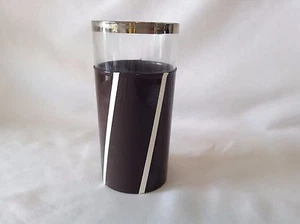 Vinyl Clad Wrapped Tumbler Retro Mid Century MCM Glasses 60s 70 Glass Drink VVPS - Bild 1 von 3