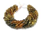 3 Strand Natural Grossular Garnet Oval Smooth 6x8-7x10mm Loose Beads 13"inch