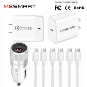 Fast Wall Car Charger Type C Cable Data Cord For Apple iPhone 16 Pro Max 15 Plus - Picture 1 of 37
