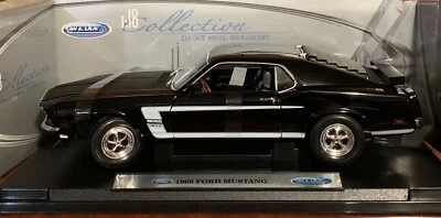 1969 FORD Mustang BLACK BOSS 302  1:18 SCALE  - Image 1 of 4