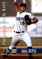 2005 Princeton Devil Rays Grandstand #25 Greg Dupas Riverside California CA Card
