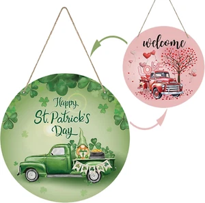 Reversible St Patricks Day Wreath Valentines Wreath Valentines St Patricks Day D - Picture 1 of 12
