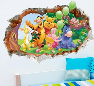 Lovely Winnie The Pooh Wall Stickers Living Room Home Decor Art Mural UK Seller - Picture 1 of 12
