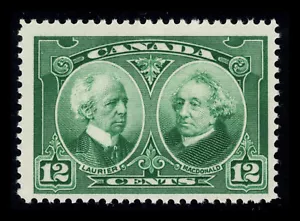 Canada Stamp #147 - Laurier & Macdonald (1927) 12¢ MLH - Picture 1 of 1