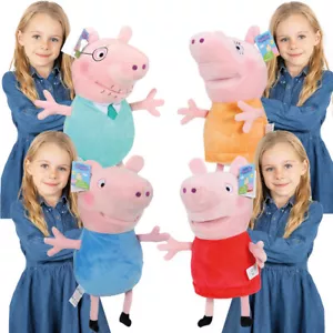 PLUSH PEPPA PIG PUPPETS CHRISTMAS PRESENT GIFT MUMMY DADDY GEORGE SOFT TOY CHILD - Picture 1 of 9