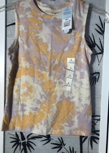 NWT Cat & Jack Youth Tie Dye Crew Neck Tank Top Size S (6/7) Free Shipping - Picture 1 of 3