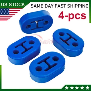 Car Polyurethane Rubber Exhaust Tail Pipe Mount Bracket Hanger Insulator Blue(4) - Picture 1 of 4