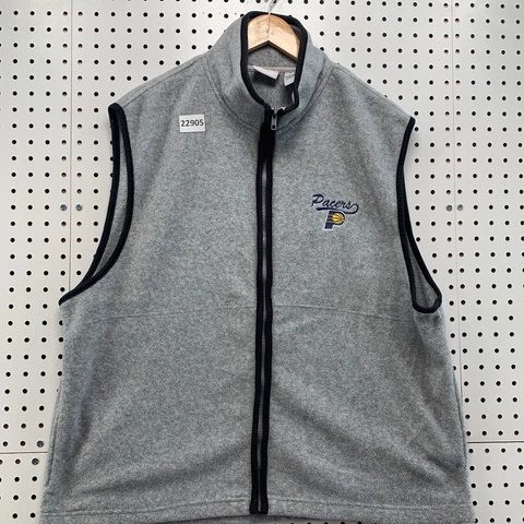 Indiana Pacers Fleece Sleeveless Vest Gray Adult XL Pro Edge 24x27 Jacket Cover