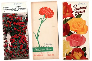 TREASURED VERSES - Poetry Inspiration Booklets - Warp Pub. - 1945 - 1949 - 1955 - Picture 1 of 12