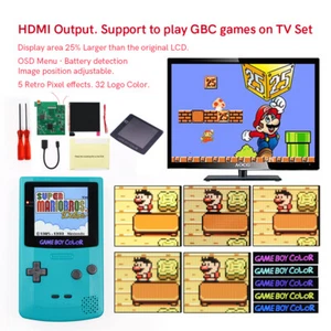 Kit de retroiluminación LCD IPS 720P Retro Pixel compatible con HDMI con carcasa precortada para GBC - Imagen 1 de 38