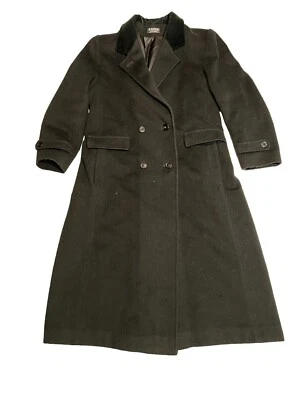 Vintage Karen Wool Double Breast Coat  Black Opera Long Jacket Sz M - Image 1 of 4