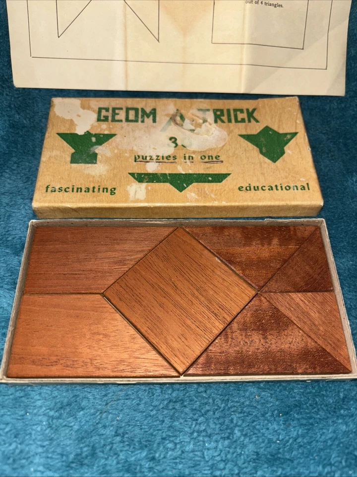 Vintage Geom A Trick 30 Puzzles in One with Instructions #WW - Image 1 of 4