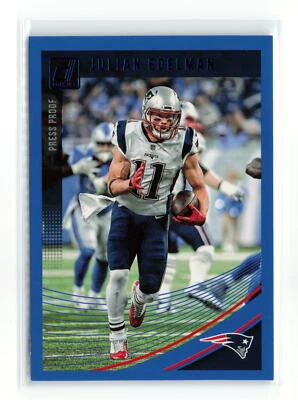 JULIAN EDELMAN #186 2018 PANINI DONRUSS PATRIOTS BLUE - Image 1 of 2