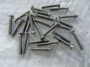 25 New 18-8 Chrome Stainless Steel Phillips Flat Head Screws 10-24x1.25" Marine - Picture 1 of 3