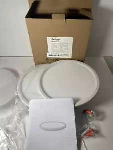 Zemty 2 Pack LED Flush Mount Ceiling Light, 9 inch 18W White - Picture 1 of 9