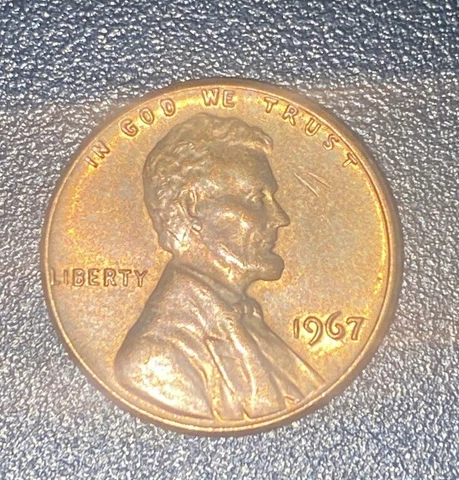 1967 Lincoln Penny No Mint Mark - RARE L and W on Rim Error Cover